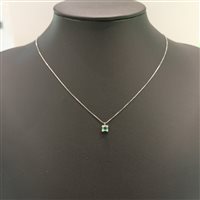 Collana Vidali Gioielli Donna in Oro bianco Smeraldo COOR-12-34 - COOR-12-34